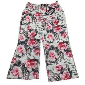 Cacique Rose Floral Design Boot Cut Sleep Pants